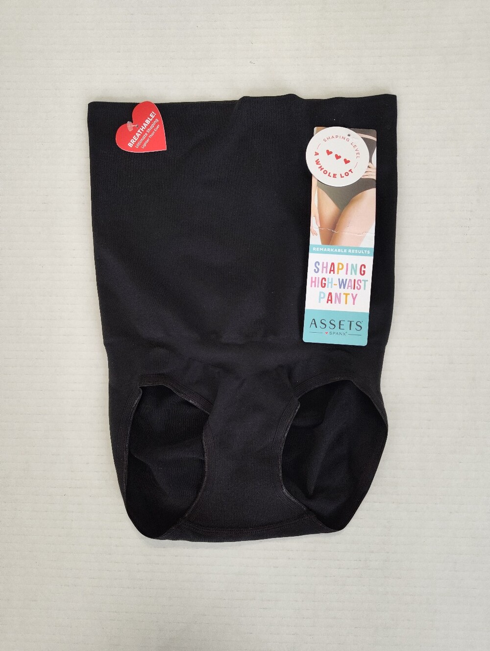 ASSETS by SPANX Black High-Waist Shaping Control Panty Sz S Shapewear -10128R